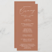 Moderne minimalistische scriptlegant bruiloft cere (Voorkant / Achterkant)