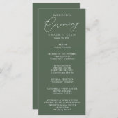 Moderne minimalistische scriptlegant bruiloft cere (Voorkant / Achterkant)