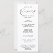 Moderne minimalistische scriptlegant bruiloft cere (Voorkant)