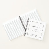 Moderne minimalistische scriptlegant bruiloft notitieboek (Binnen)
