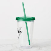 Moderne minimalistische scriptnaam Bachelorette Fa Acryl Drinkbeker (Links)