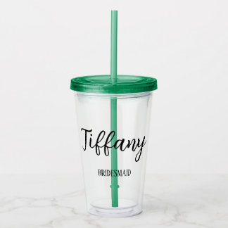 Moderne minimalistische scriptnaam Bachelorette Fa Acryl Drinkbeker