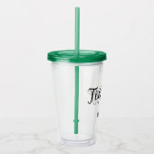 Moderne minimalistische scriptnaam Bachelorette Fa Acryl Drinkbeker (Rechts)