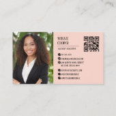 Moderne minimalistische scriptnaam Black Pink Visitekaartje (Achterkant)