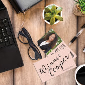 Moderne minimalistische scriptnaam Black Pink Visitekaartje