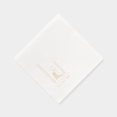 Moderne minimalistische scripttypografie Wedding G Folie Servetten (Rechts)