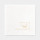 Moderne minimalistische scripttypografie Wedding G Folie Servetten (Voorkant)