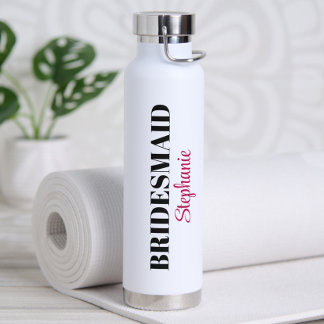 Moderne Minimalistische Scriptuur Trouw Bruidsfees Waterfles