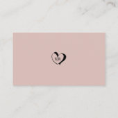 Moderne minimalistische scriptweduwnaar QR-code Informatiekaartje (Achterkant)