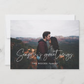 Moderne minimalistische seizoensgroeten Foto Feestdagenkaart (Voorkant)