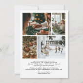 Moderne, minimalistische serie Kerstmis Feestdagenkaart (Achterkant)