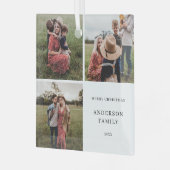 Moderne, minimalistische serie Kerstmis Glas Ornament (Voorkant links)