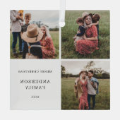 Moderne, minimalistische serie Kerstmis Glas Ornament (Achterkant)