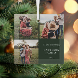 Moderne, minimalistische serie Kerstmis Glas Ornament