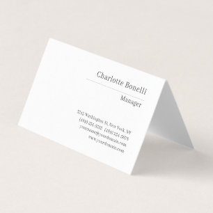 Moderne Minimalistische Serif Schrift gewoon Premi Visitekaartje