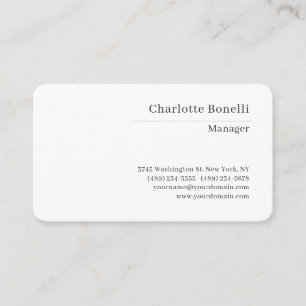 Moderne Minimalistische Serif Schrift Plain Premiu Visitekaartje