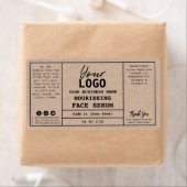 Moderne minimalistische serumlabels voor kraftpapi etiket (Insitu)