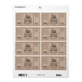 Moderne minimalistische serumlabels voor kraftpapi etiket (Full Sheet)