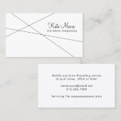 Moderne, minimalistische service voor het inpassen visitekaartje (Voorkant / Achterkant)