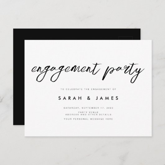 Moderne minimalistische servicepartij briefkaart (Voorkant / Achterkant)