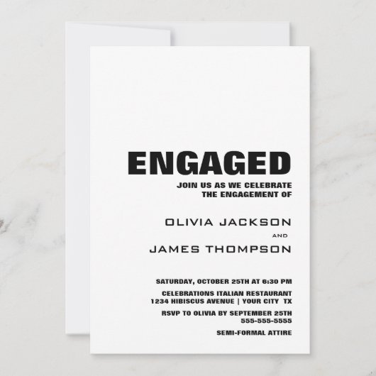 Moderne minimalistische servicepartij kaart (Voorkant)