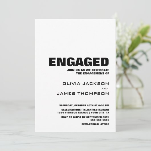 Moderne minimalistische servicepartij kaart (Staand voorkant)