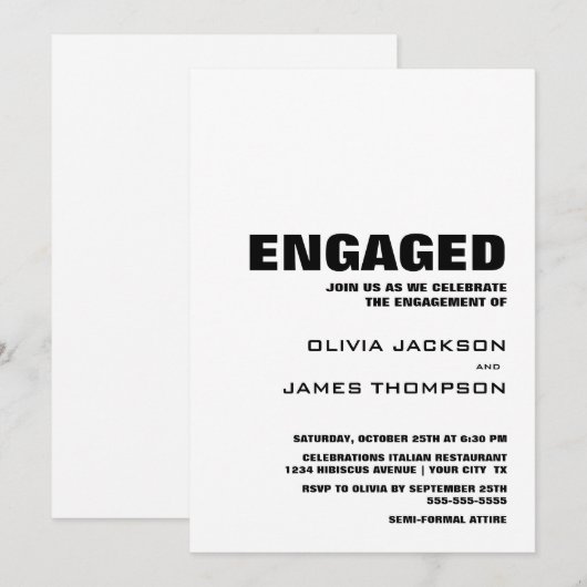 Moderne minimalistische servicepartij kaart (Voorkant / Achterkant)