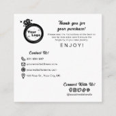 Moderne minimalistische sieraden verzorging instru informatiekaartje (Achterkant)