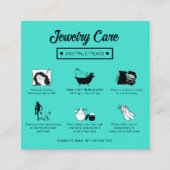 Moderne minimalistische sieraden verzorging instru informatiekaartje (Voorkant)