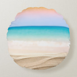 Moderne Minimalistische Sierkussen – Zonsondergang Rond Kussen