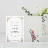 Moderne Minimalistische Sierlijst Save the Date (Staand voorkant)