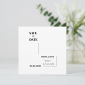 Moderne Minimalistische Silhouette Bruiloft Twee Save The Date (Staand voorkant)