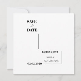 Moderne Minimalistische Silhouette Bruiloft Twee Save The Date