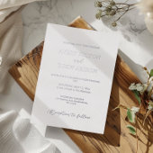 Moderne minimalistische Silver bruiloft Folie uitn Folie Uitnodiging