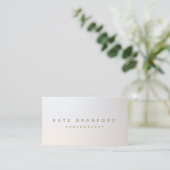 Moderne minimalistische Silver Grey Professional Visitekaartje (Staand voorkant)