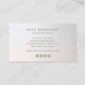 Moderne minimalistische Silver Grey Professional Visitekaartje (Achterkant)