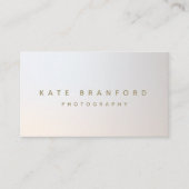 Moderne minimalistische Silver Grey Professional Visitekaartje (Voorkant)