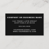 Moderne minimalistische Simple Black en Red Cool D Visitekaartje (Achterkant)