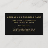 Moderne minimalistische Simple Gold en Red Cool DJ Visitekaartje (Achterkant)