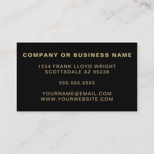 Moderne minimalistische Simple Gold en Red Cool DJ Visitekaartje (Achterkant)