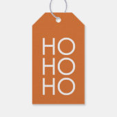 Moderne minimalistische Sinaasappel "HO HO HO HO H Cadeaulabel (Achterkant)