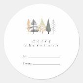 moderne , minimalistische sinterkletssticker voor  ronde sticker (Voorkant)