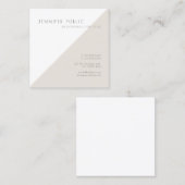 Moderne, minimalistische Sjabloon elegant eenvoudi Vierkante Visitekaartje (Voorkant / Achterkant)