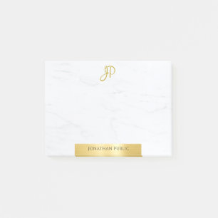 Moderne minimalistische Sjabloon Elegant Goud en M Post-it® Notes