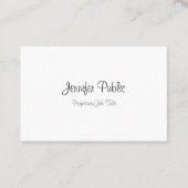 Moderne minimalistische Sjabloon kalligrafeerde sc Visitekaartje (Voorkant)