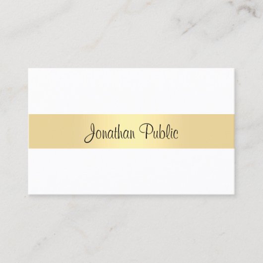 Moderne minimalistische Sjabloon kalligrafie Scrip Visitekaartje (Voorkant)