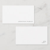 Moderne minimalistische Sjabloon Monogram Eenvoudi (Voorkant / Achterkant)