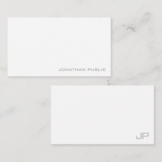 Moderne minimalistische Sjabloon Monogram Eenvoudi (Voorkant / Achterkant)