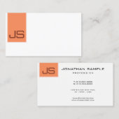 Moderne minimalistische Sjabloon monogram legant Visitekaartje (Voorkant / Achterkant)