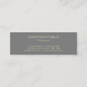 Moderne minimalistische Sjabloon Professional Mini Visitekaartje (Achterkant)